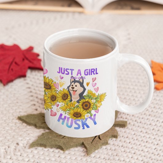 Sibirischer Husky Lover Sonnenblumenlehrer Kaffeetasse