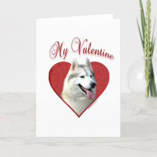 Sibirischer Husky mein Valentinsgruß Feiertagskarte