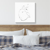 Sibirischer Husky, Minimalistische Hundeillustrati Leinwanddruck (Insitu (Schlafzimmer))