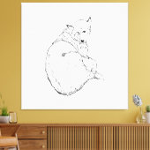 Sibirischer Husky, Minimalistische Hundeillustrati Leinwanddruck (Insitu (Wohnzimmer))