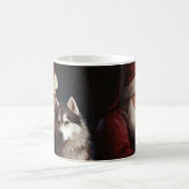 Sibirischer Husky mit Weihnachtsmann Weihnachten Kaffeetasse (Mittel)