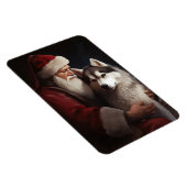 Sibirischer Husky mit Weihnachtsmann Weihnachten Magnet (Rechte Seite)