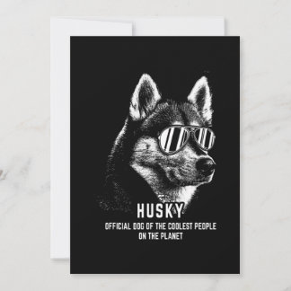 Sibirischer Husky-Offizieller Hund vom Coolen Feiertagskarte
