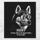 Sibirischer Husky-Offizieller Hund vom Coolsten Weinetikett (Einzelnes Label)