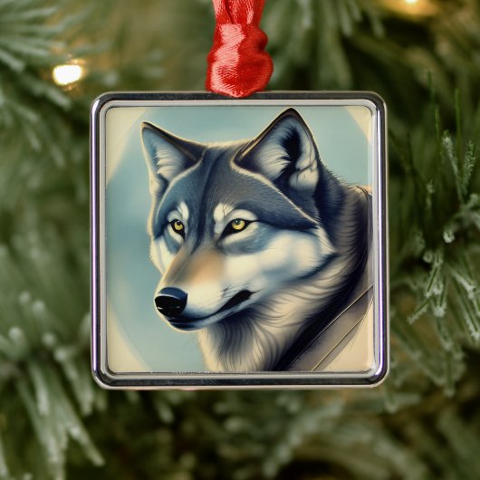 Sibirischer Husky Ornament Aus Metall (Baum)