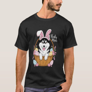 Sibirischer Husky Osterhase Eier Jagd Lustiger Hun T-Shirt