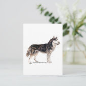 Sibirischer Husky! Postkarte (Stehend Vorderseite)