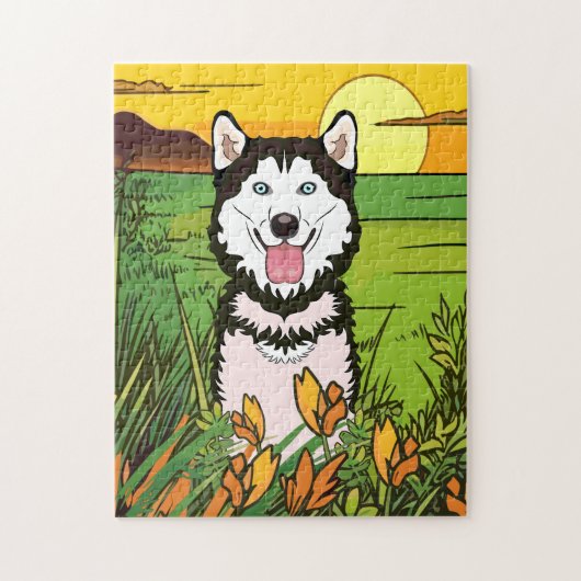 Sibirischer Husky Puzzle (Vertikal)