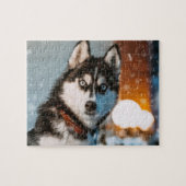 Sibirischer Husky Puzzle (Horizontal)