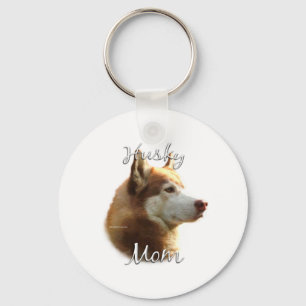Sibirischer Husky (rot) Mama 2 Schlüsselanhänger