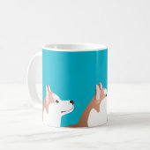 Sibirischer Husky - Rot - Muster für Zuchtvorlagen Kaffeetasse (Vorderseite Links)