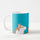 Sibirischer Husky - Rot - Muster für Zuchtvorlagen Kaffeetasse (Links)