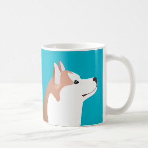 Sibirischer Husky - Rot - Muster für Zuchtvorlagen Kaffeetasse