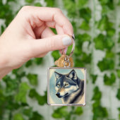 Sibirischer Husky Schlüsselanhänger (Hand)
