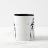 Sibirischer Husky Schöne Herzen Kaffee Tasse (Zentrum)