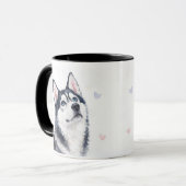 Sibirischer Husky Schöne Herzen Kaffee Tasse (Vorderseite Links)