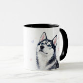 Sibirischer Husky Schöne Herzen Kaffee Tasse (VorderseiteRechts)