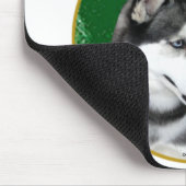 Sibirischer Husky (schwarz) Friede Mousepad (Ecke)