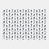 Sibirischer Husky (Schwarz und Weiß) Malerei Hunde Geschenkpapier Set (Vorderseite 2)