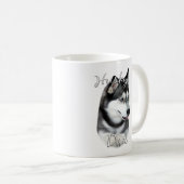 Sibirischer Husky (schwarz) Vater 2 Kaffeetasse (VorderseiteRechts)
