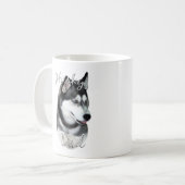 Sibirischer Husky (schwarz) Vater 2 Kaffeetasse (Vorderseite Links)