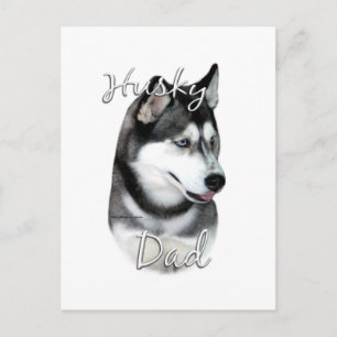 Sibirischer Husky (schwarz) Vater 2 Postkarte