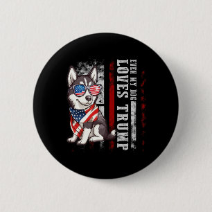 Sibirischer Husky, selbst mein Hund liebt Trump lu Button
