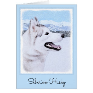 Sibirischer Husky (Silber und Weiß) Malerei