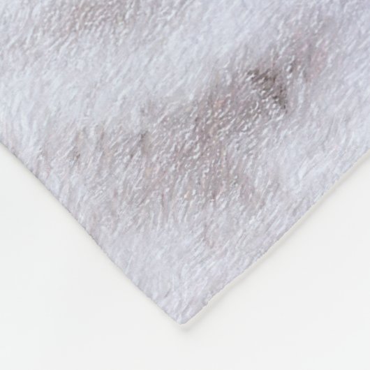 Sibirischer Husky (Silber und Weiß) Malerei Fleecedecke (Ecke)