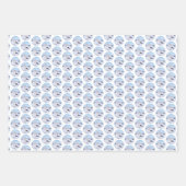 Sibirischer Husky (Silber und Weiß) Malerei Geschenkpapier Set (Vorderseite 2)
