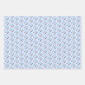 Sibirischer Husky (Silber und Weiß) Malerei Geschenkpapier Set (Vorderseite)
