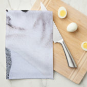 Sibirischer Husky (Silber und Weiß) Malerei Geschirrtuch (Viertel Falte)