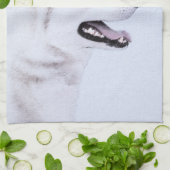 Sibirischer Husky (Silber und Weiß) Malerei Handtuch (Gefaltet)