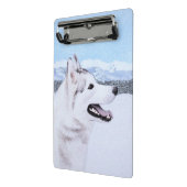 Sibirischer Husky (Silber und Weiß) Malerei Mini Klemmbrett (Gewinkelt2)