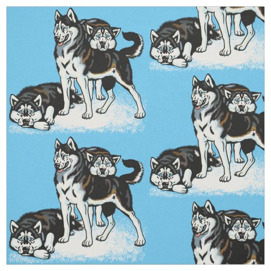 sibirischer Husky Stoff (Muster)