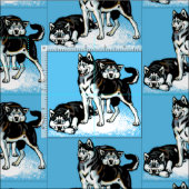 sibirischer Husky Stoff (Kachel)