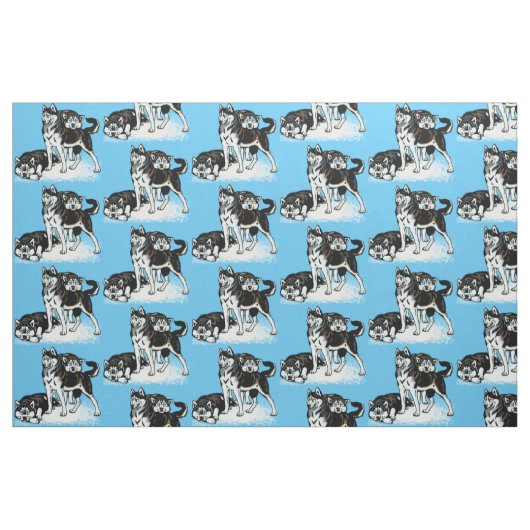 sibirischer Husky Stoff (Fat Quarter (45,7 x 55,9 cm))