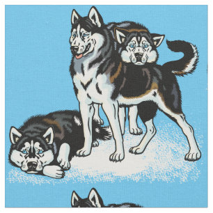 sibirischer Husky Stoff