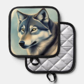 Sibirischer Husky Topflappen (Vorderseite/Rückseite)