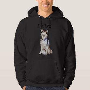 Sibirischer Husky und Rose Hoodie