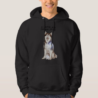 Sibirischer Husky und Rose Hoodie