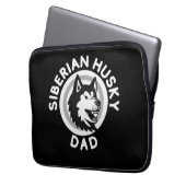 Sibirischer Husky-Vater, Hund-Vater-Geschenk Laptopschutzhülle (Vorderseite Links)
