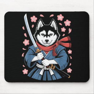 Sibirischer Husky-Vater Süße japanische Anime-Sach Mousepad