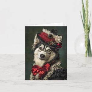 Sibirischer Husky Weihnachten Eleganter Viktoriani