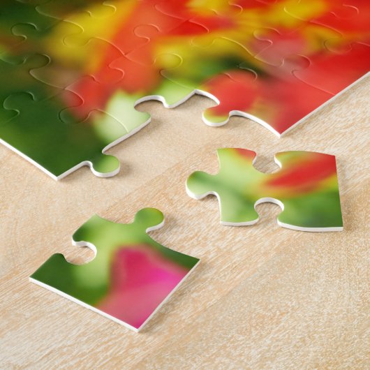 Sibirischer Husky-Welpe in Blume-Rätsel Puzzle (Seite)