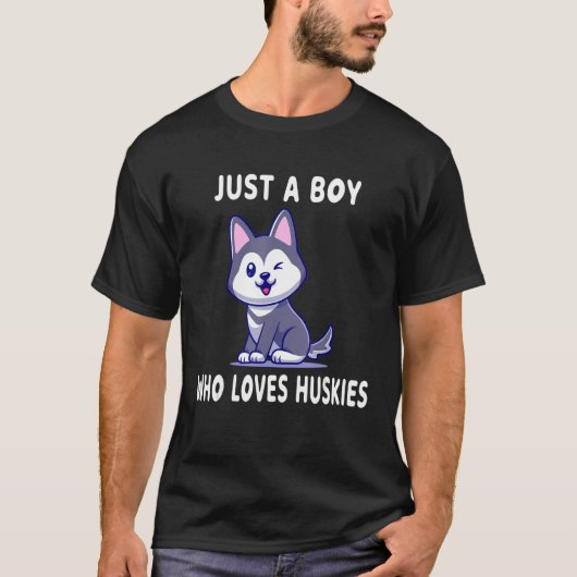Sibirischer Husky Welpe nur ein Junge, der Husky L T-Shirt (Vorderseite)