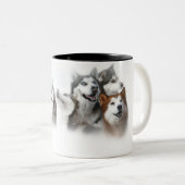 Sibirischer Husky Zweifarbige Tasse (VorderseiteRechts)