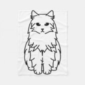 Sibirischer Katzen-Cartoon Fleecedecke (Vorderseite)