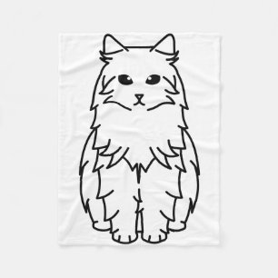 Sibirischer Katzen-Cartoon Fleecedecke