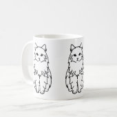 Sibirischer Katzen-Cartoon Kaffeetasse (Vorderseite Links)